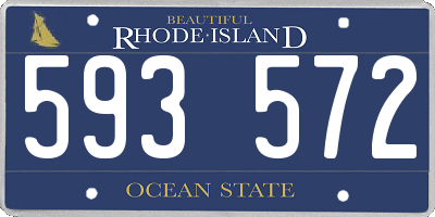 RI license plate 593572