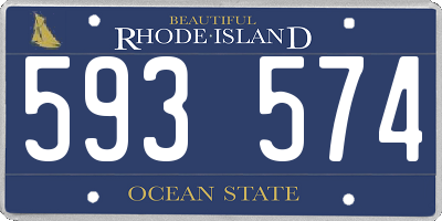 RI license plate 593574