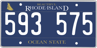 RI license plate 593575