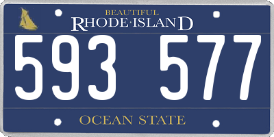 RI license plate 593577