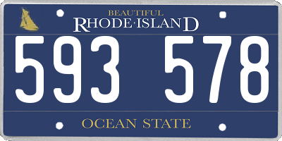 RI license plate 593578