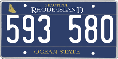 RI license plate 593580