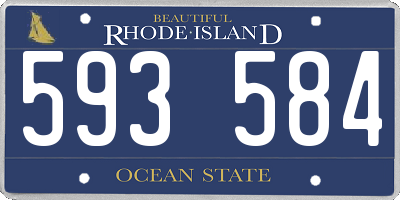 RI license plate 593584