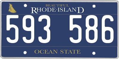 RI license plate 593586