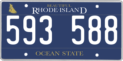 RI license plate 593588
