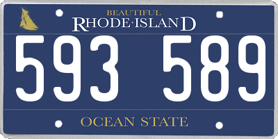 RI license plate 593589