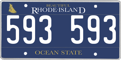 RI license plate 593593