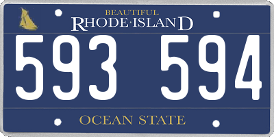 RI license plate 593594