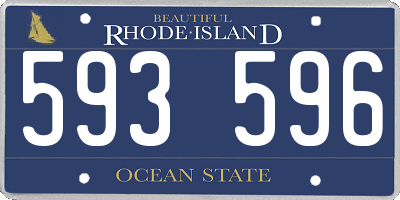 RI license plate 593596