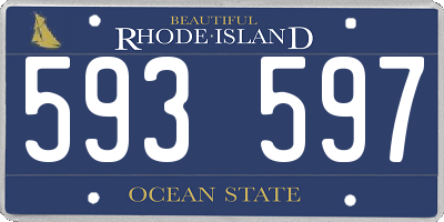 RI license plate 593597