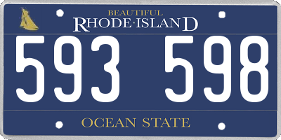 RI license plate 593598