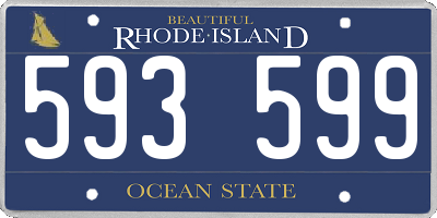 RI license plate 593599