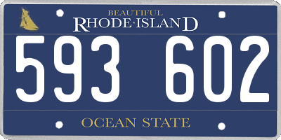 RI license plate 593602