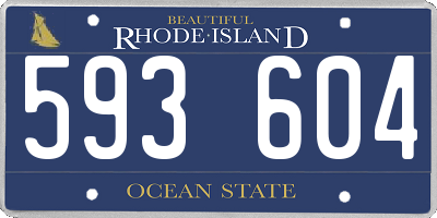 RI license plate 593604