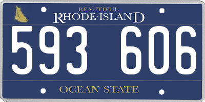 RI license plate 593606
