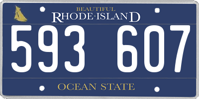 RI license plate 593607
