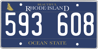 RI license plate 593608