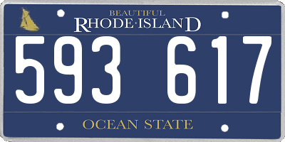 RI license plate 593617