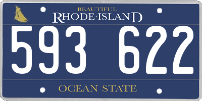 RI license plate 593622