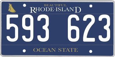 RI license plate 593623
