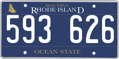 RI license plate 593626