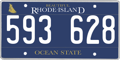 RI license plate 593628
