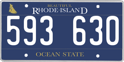 RI license plate 593630