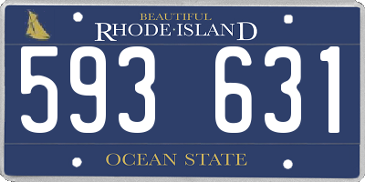 RI license plate 593631
