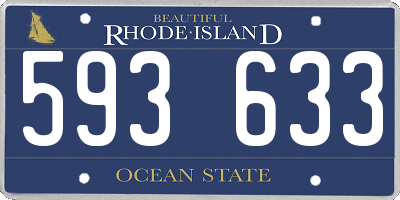 RI license plate 593633