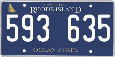 RI license plate 593635