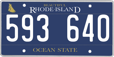 RI license plate 593640