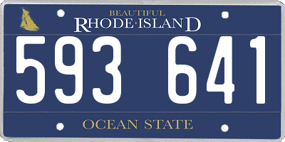 RI license plate 593641