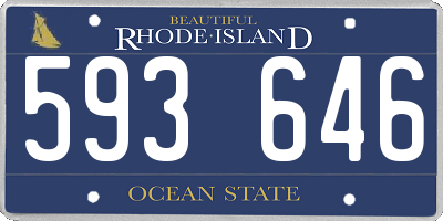 RI license plate 593646