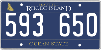 RI license plate 593650
