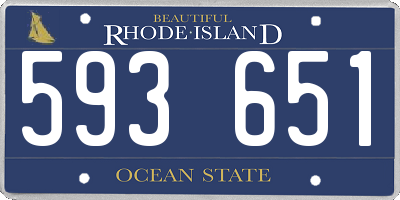 RI license plate 593651
