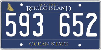 RI license plate 593652
