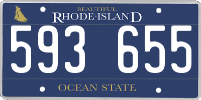 RI license plate 593655