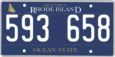 RI license plate 593658