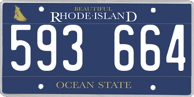 RI license plate 593664