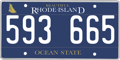 RI license plate 593665