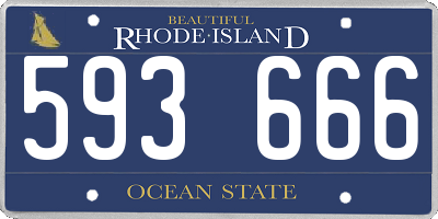 RI license plate 593666