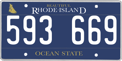 RI license plate 593669