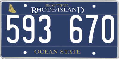 RI license plate 593670