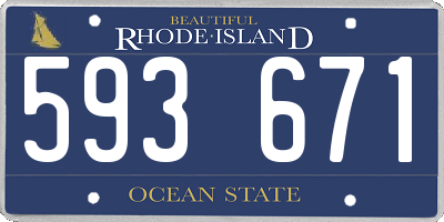 RI license plate 593671