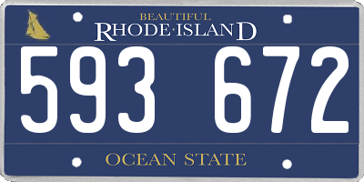 RI license plate 593672