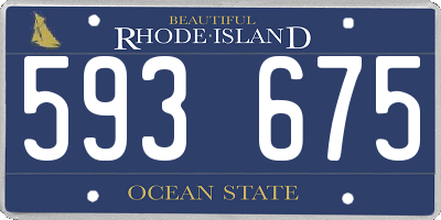 RI license plate 593675