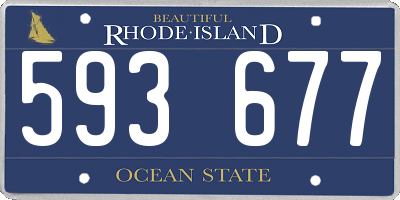 RI license plate 593677