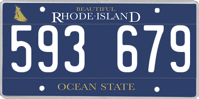 RI license plate 593679