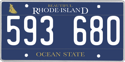 RI license plate 593680