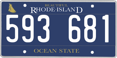 RI license plate 593681